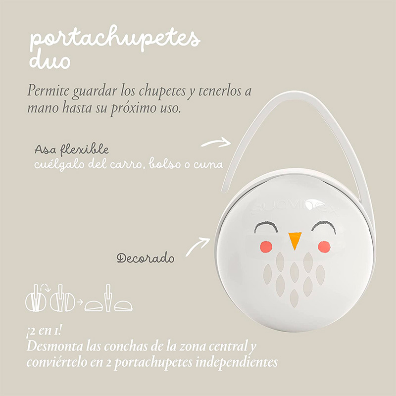 Descripcion_Postachupetes duo Suavinex Premium Owl