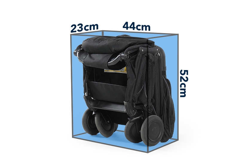 las sillas de paseo emmaljunga kite 150 y kite 250 tienen tamañao para viajar en cabina según iata