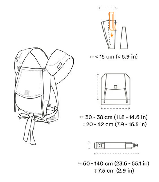 medidas de la mochila portabebé limas de stokke